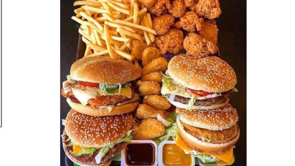 Image of junk food. 